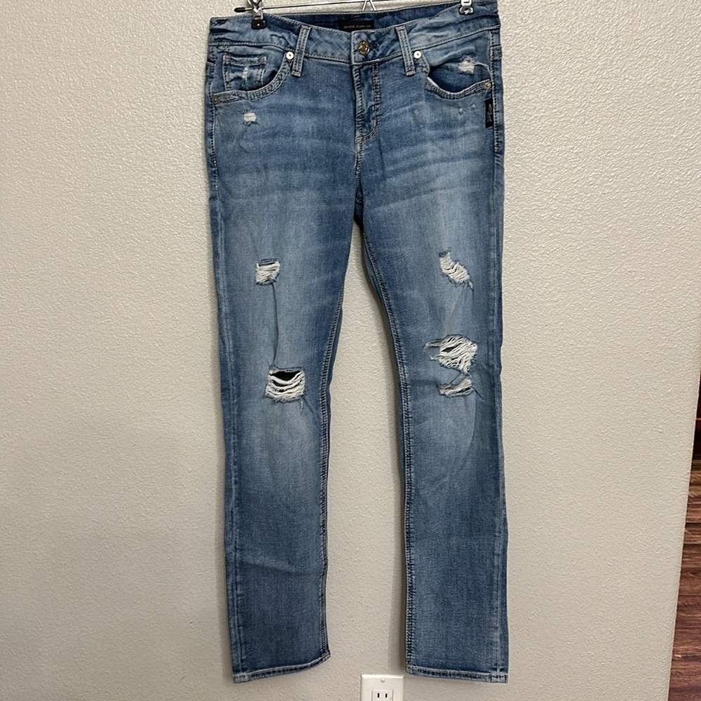 Silver Boyfriend Jeans - Picture 5 of 6